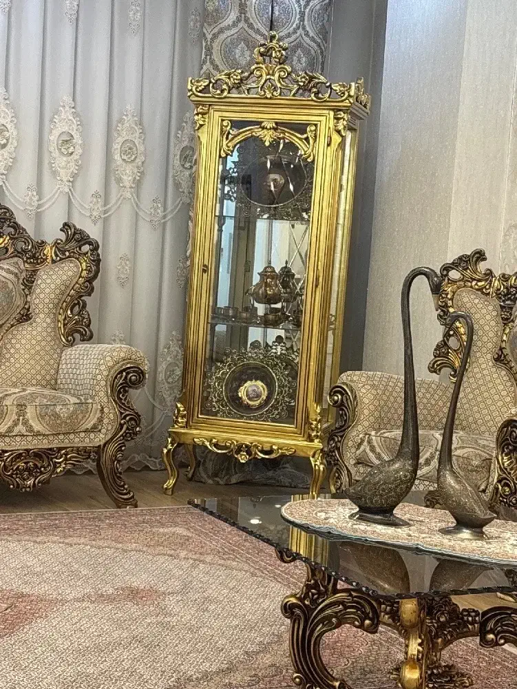 مبلمان ۹ نفره همراه با بوفه ساعت و پرده ست|مبلمان خانگی و میز عسلی|تهران, افسریه جنوبی|دیوار