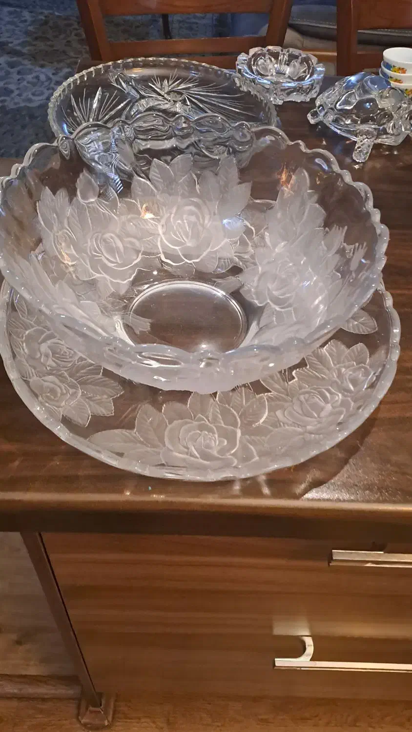 کاسه و ظرف میوه بزرگ ژاپن اردو خوری کریستال|ظروف سرو و پذیرایی|تهران, هروی|دیوار