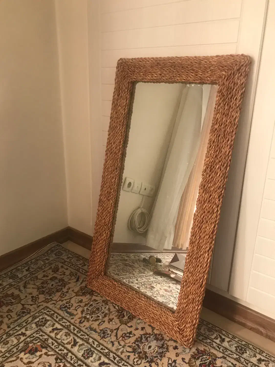 آینه حصیری چوبی دکوراتیو|آینه|تهران, هروی|دیوار