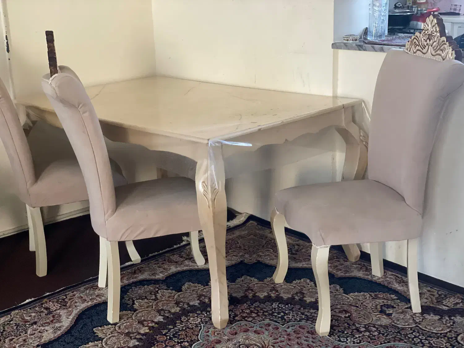 میز غذاخوری ۶ نفری|میز و صندلی غذاخوری|خوی, |دیوار