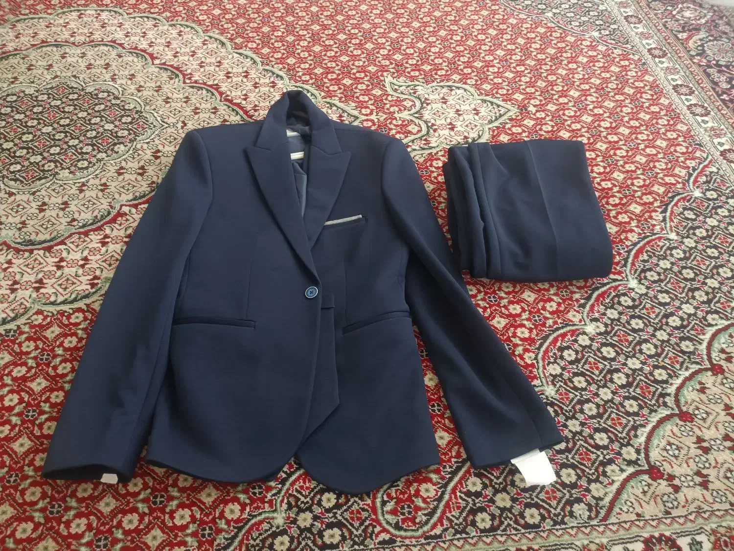 کت و شلوار سرمه ای نو سایز 48|لباس|سلماس, |دیوار