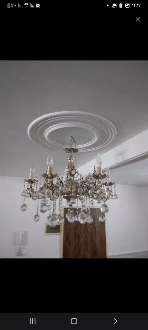 لوستر برنزقدیمی|لوستر و چراغ آویز|اراک, |دیوار