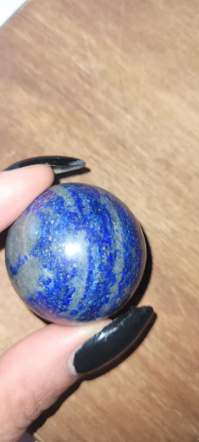 گوی سنگ لاجورد اصل پیریت دار|جواهرات|ابهر, |دیوار