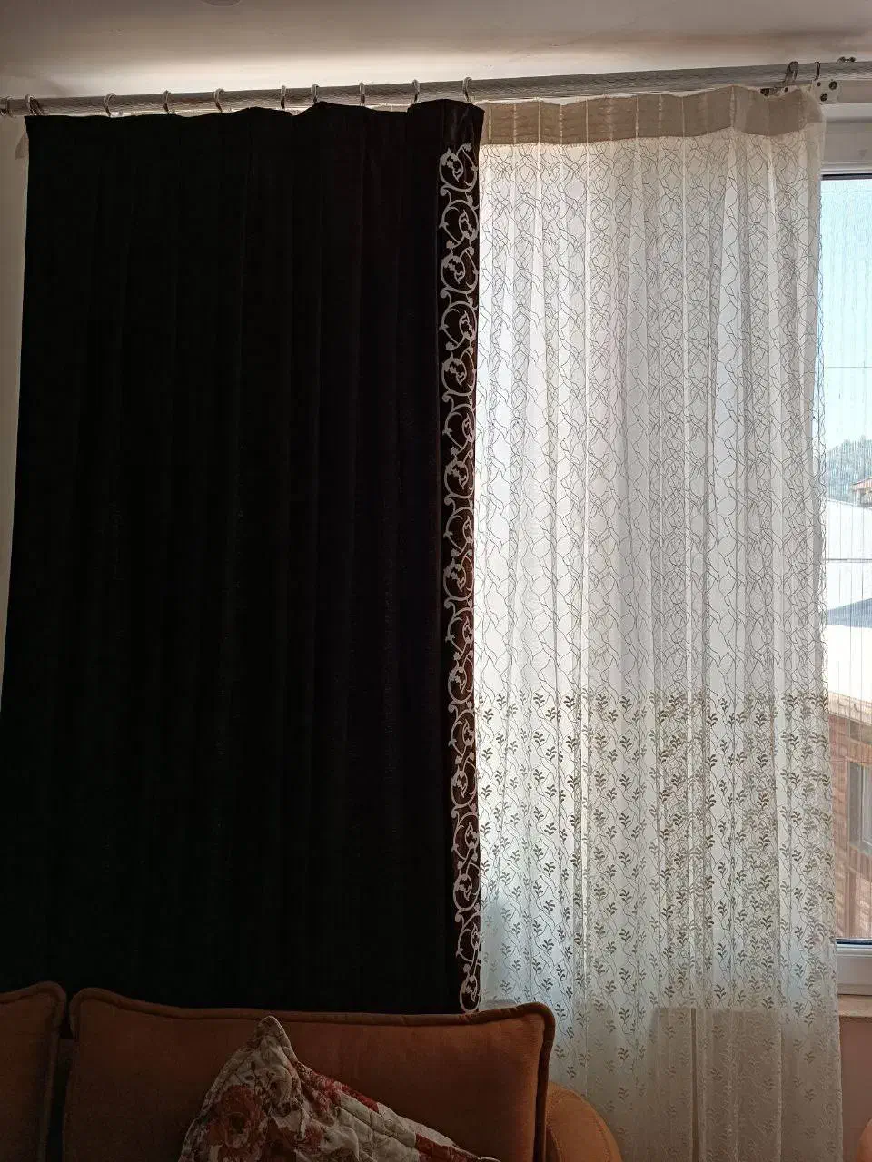 پرده پذیرایی 3متری|پرده، رانر، رومیزی|لاهیجان, گلستان|دیوار