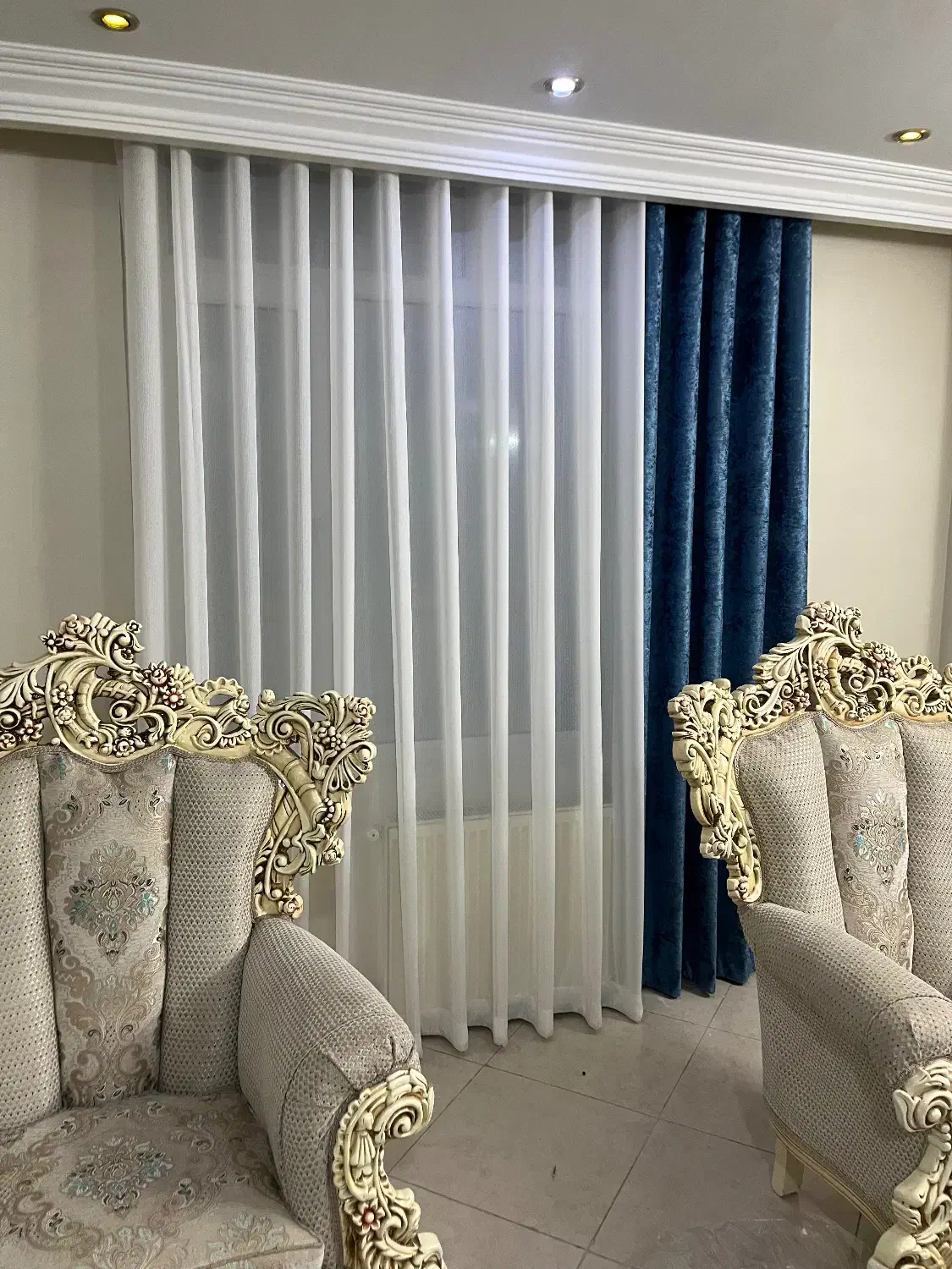 پرده پانچ|پرده، رانر، رومیزی|تهران, شکوفه (عبدل آباد)|دیوار