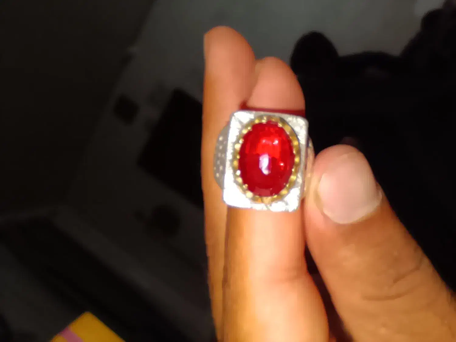 یاقوت سرخ انگشتر نقره|جواهرات|چهارباغ, |دیوار