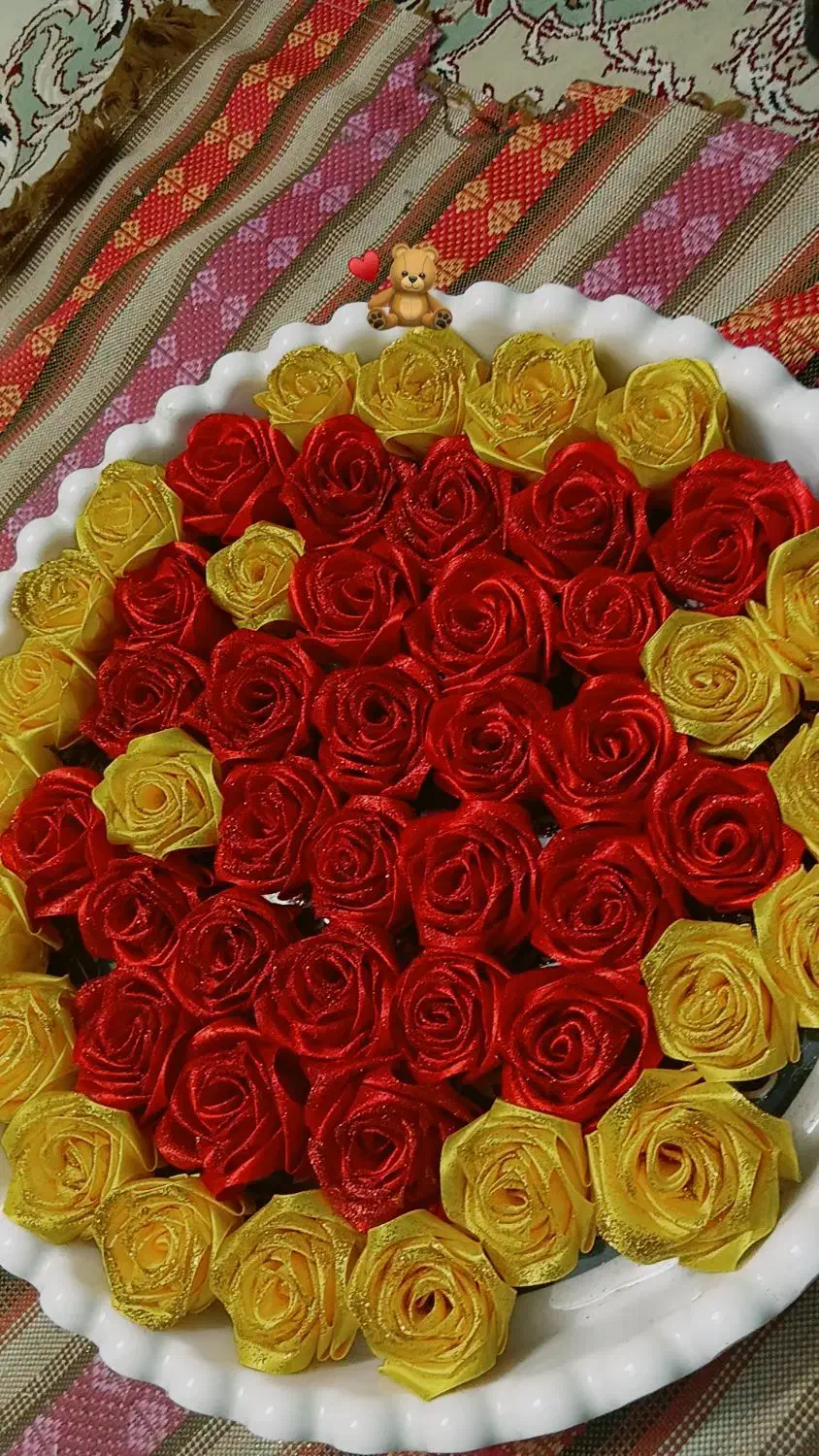 گل روبانی|گل مصنوعی|مشکیندشت, |دیوار