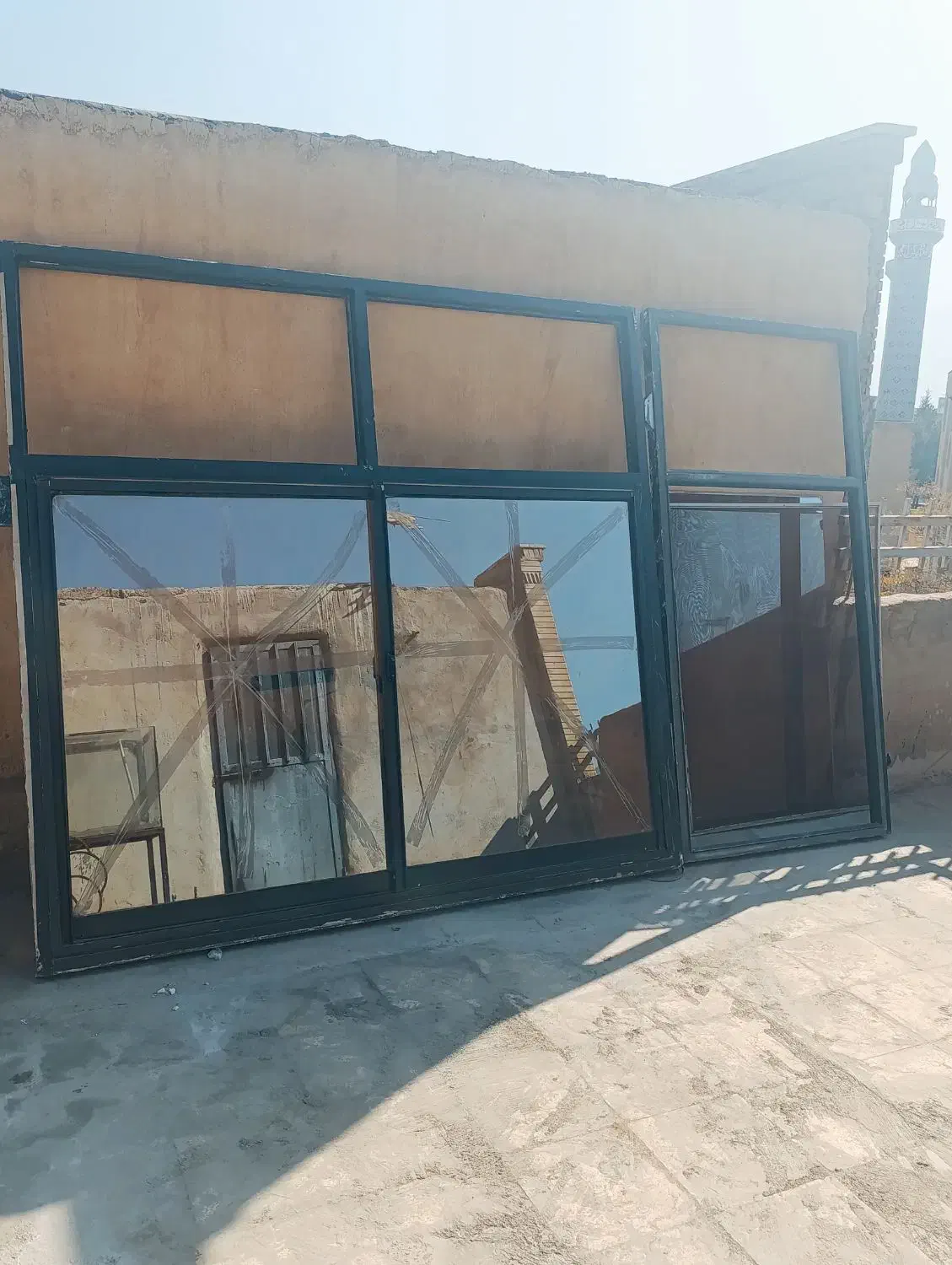 درب و پنجره آلومینیومی با شیشه|مصالح و تجهیزات ساختمان|فولادشهر, C4|دیوار