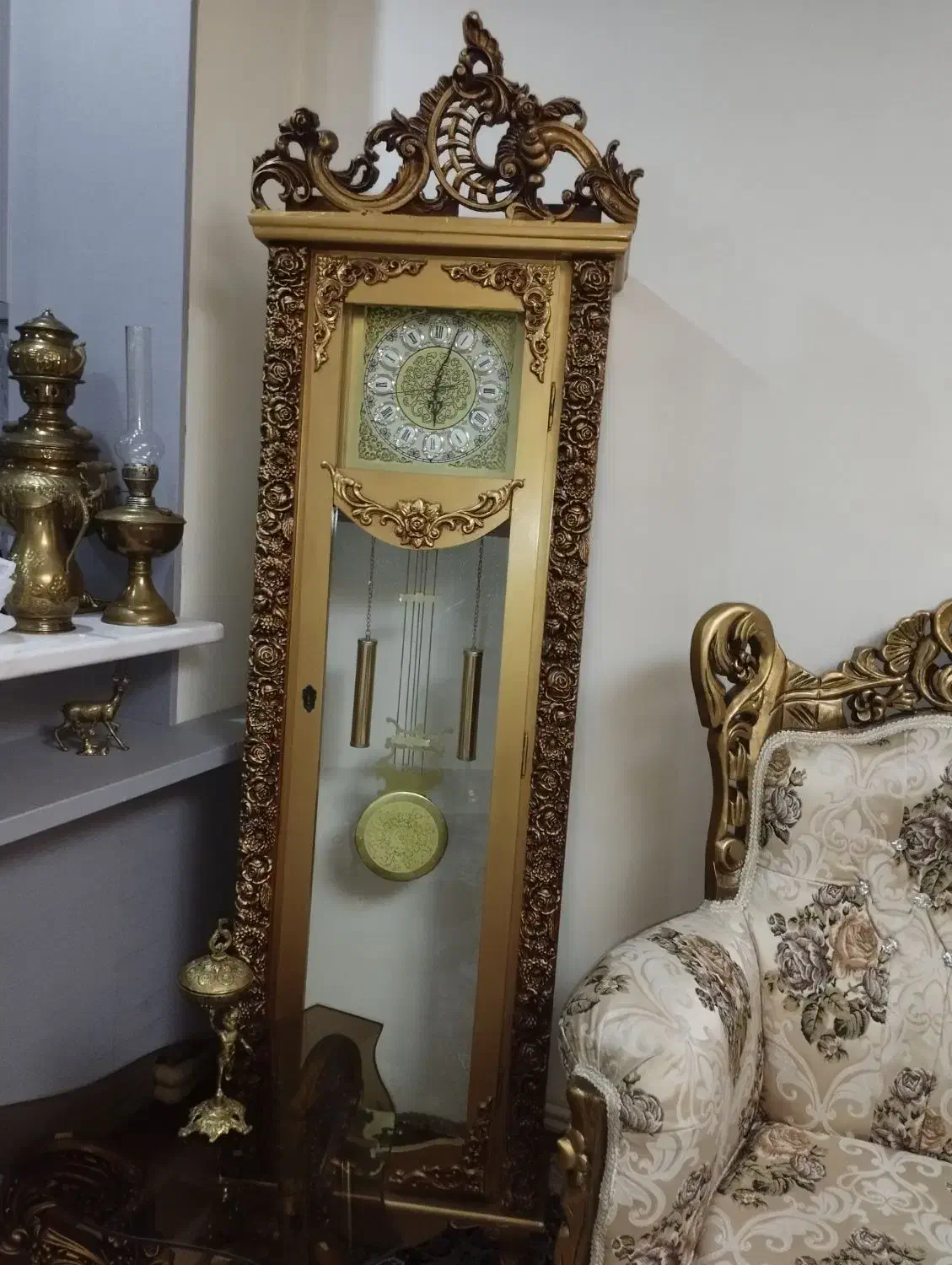 ساعت ایستاده طلایی تخفیف هم دارد|ساعت دیواری و تزئینی|فردیس, فردیس|دیوار