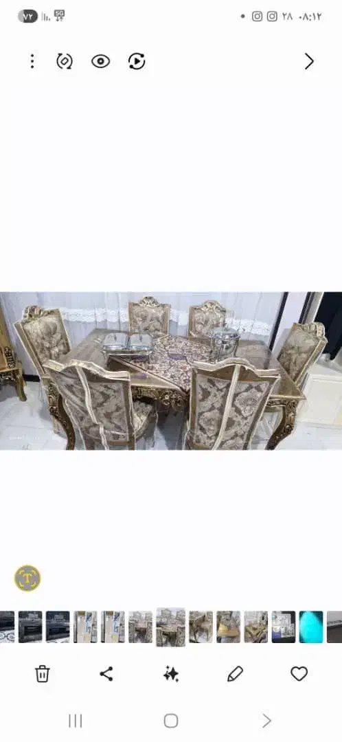 میز ناهارخوری ۶ نفره|میز و صندلی غذاخوری|سیرجان, |دیوار