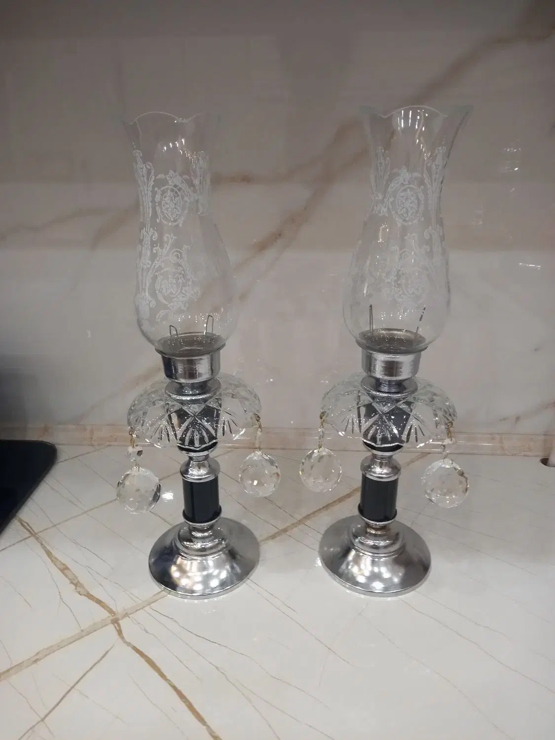 یک جفت چراغ اینه چراغ|ریسه و چراغ تزئینی|کاشان, سال آباد|دیوار