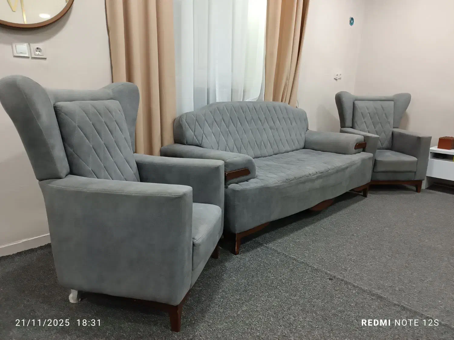 مبلمان هفت نفره|مبلمان خانگی و میز عسلی|امیدیه, |دیوار