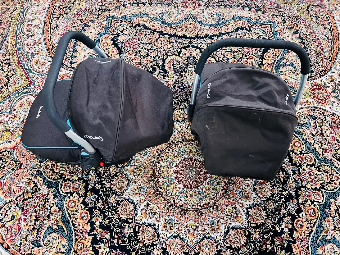 کالسکه دو قلو گودبیبی همراه کریر صندلی ماشین شو|کالسکه و لوازم جانبی|تهران, مینیسیتی (شهرک نفت)|دیوار