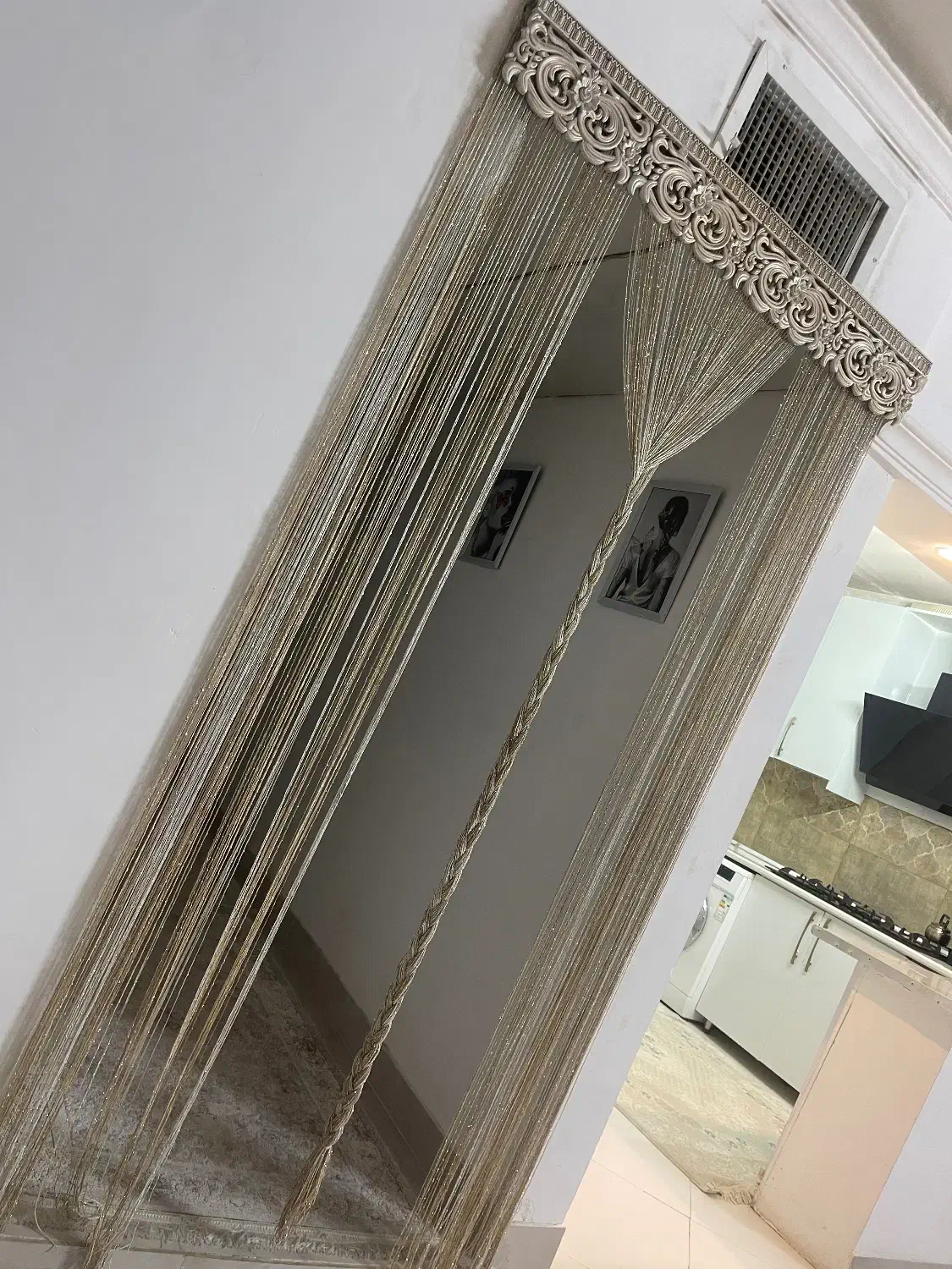 پرده نخی|پرده، رانر، رومیزی|مشهد, منزل آباد|دیوار