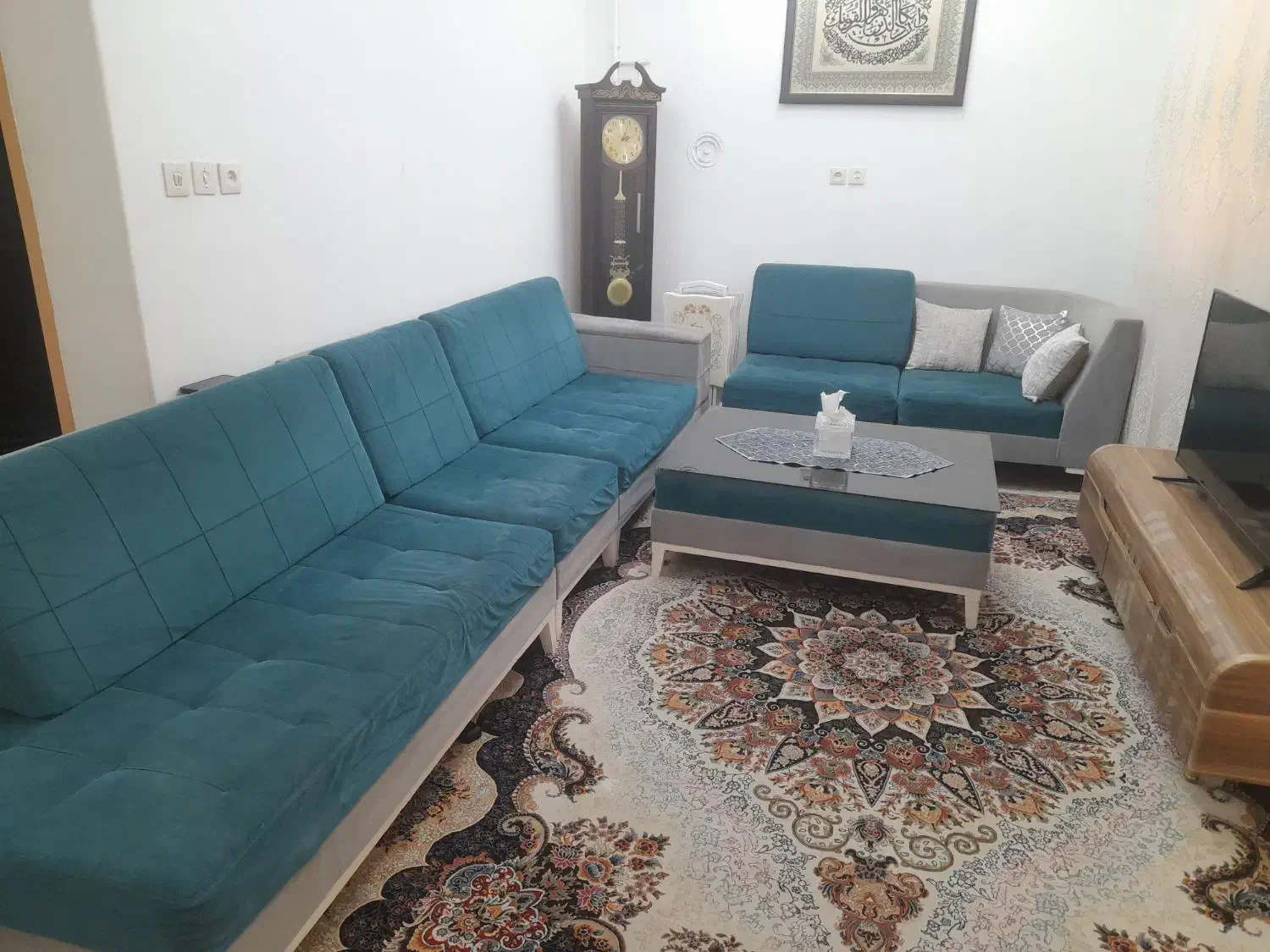 فروش مبل ۷ نفره با میز وسط|مبلمان خانگی و میز عسلی|اهواز, آریاشهر|دیوار