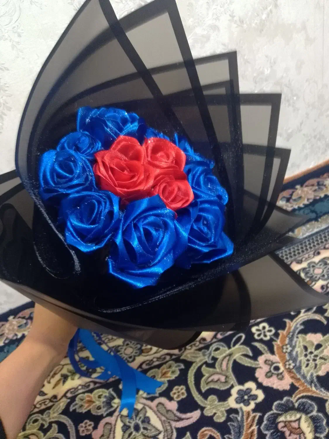 گل روبانی|گل مصنوعی|قرچک, زیبا شهر|دیوار