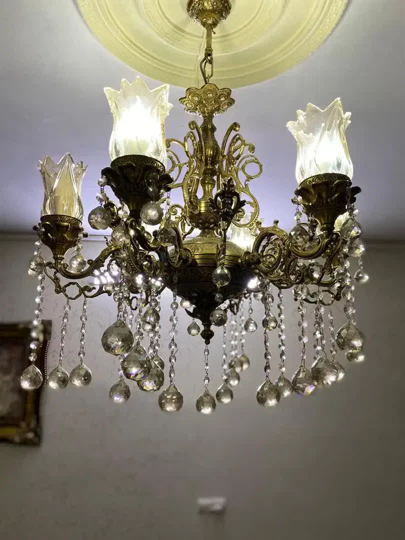 لوستر برنز اصل|لوستر و چراغ آویز|خرم‌آباد, |دیوار