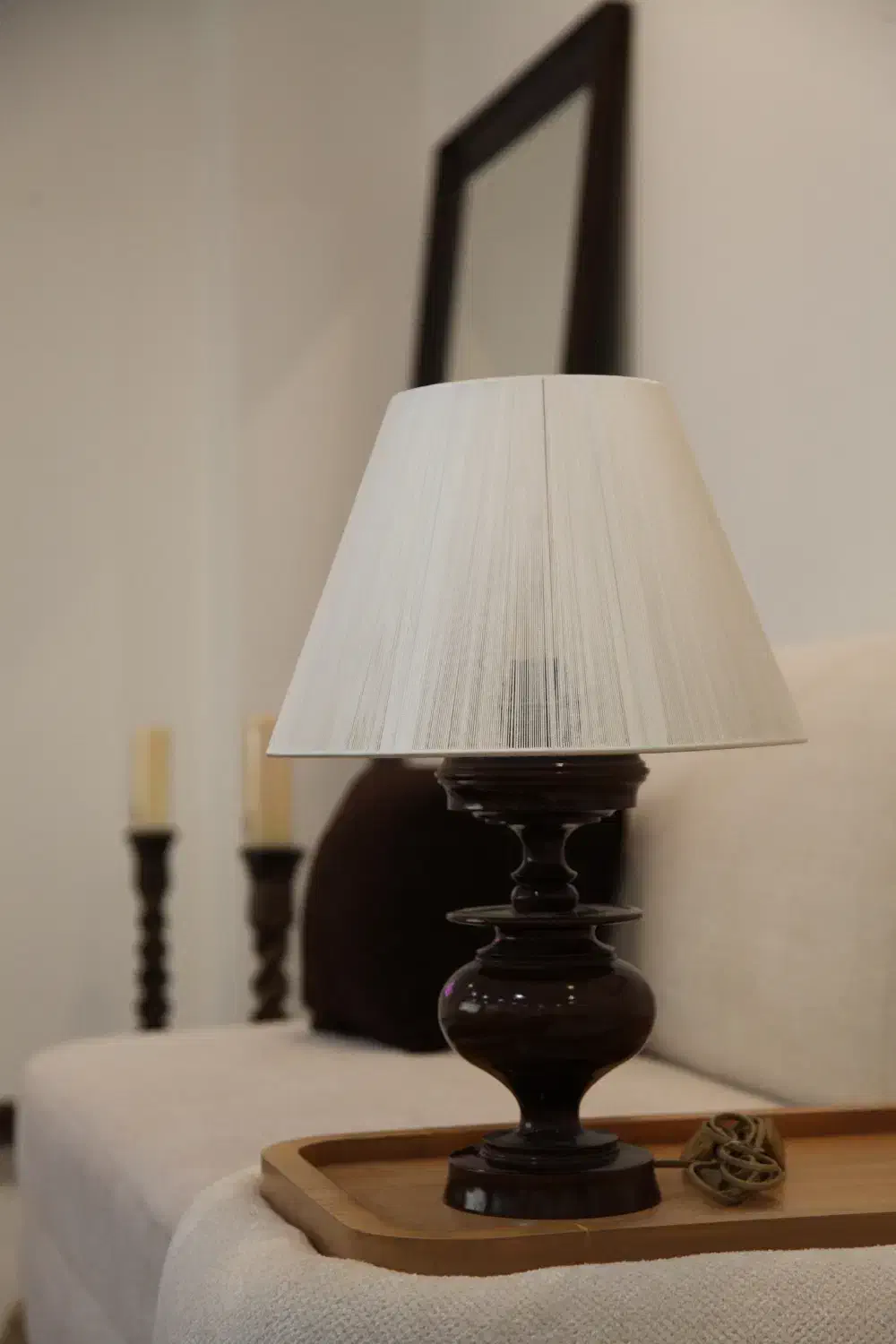 فروش آباژور،میز،شمعدان چوبی|چراغ خواب و آباژور|کرج, شهرک بنفشه|دیوار