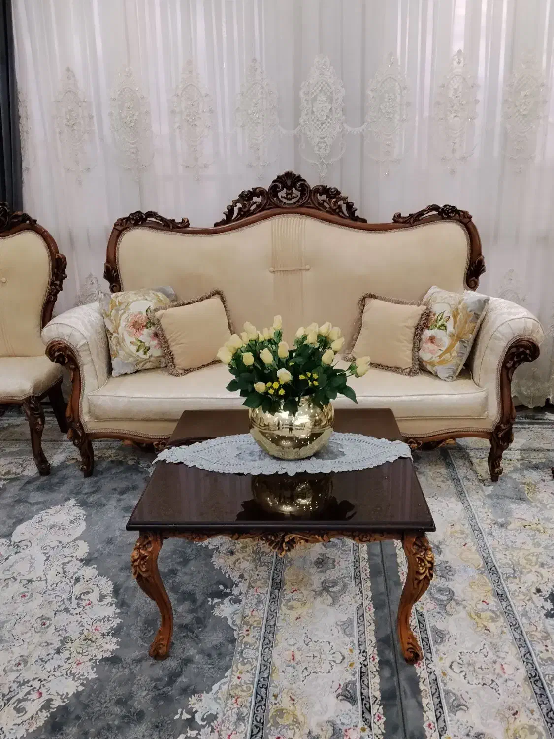 مبل 9نفره چوب راش|مبلمان خانگی و میز عسلی|تهران, جوانمردان (اندیشه)|دیوار