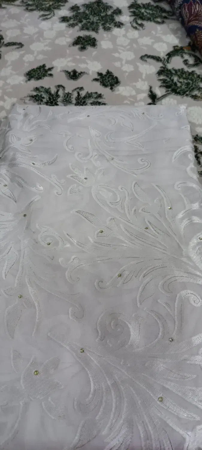 چادر سفید عروس نگینی|لباس|قم, شاه ابراهیم|دیوار