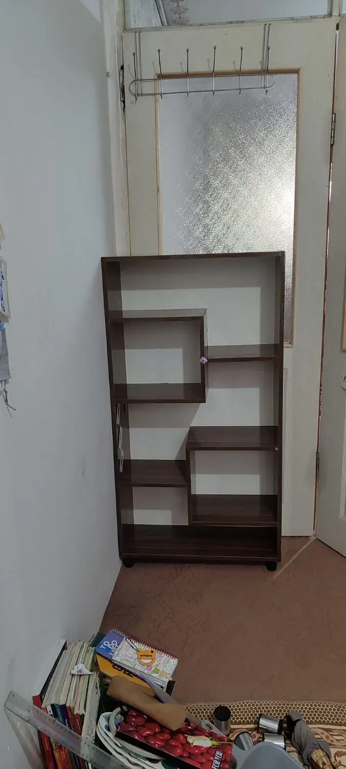 کتابخانه|کتابخانه، شلف، قفسه‌های دیواری|مشهد, انقلاب|دیوار