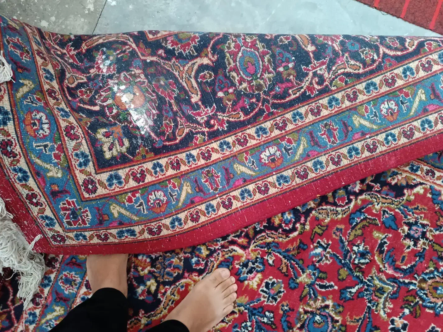 یک تخته فرش دست بافت ۱۲متری کاملا سالم وتمیز|فرش|ساوه, |دیوار