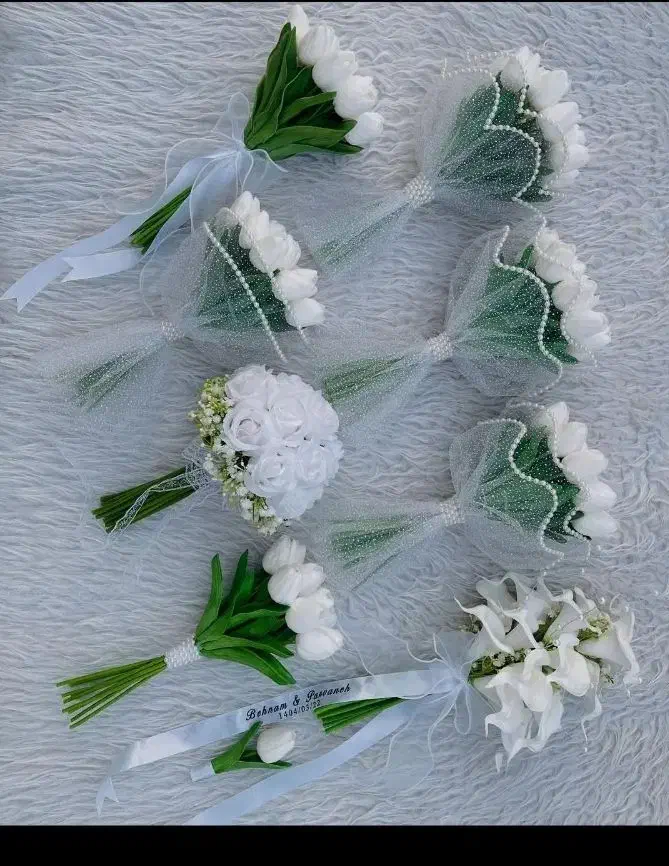 دسته گل عروس|گل مصنوعی|یزد, |دیوار