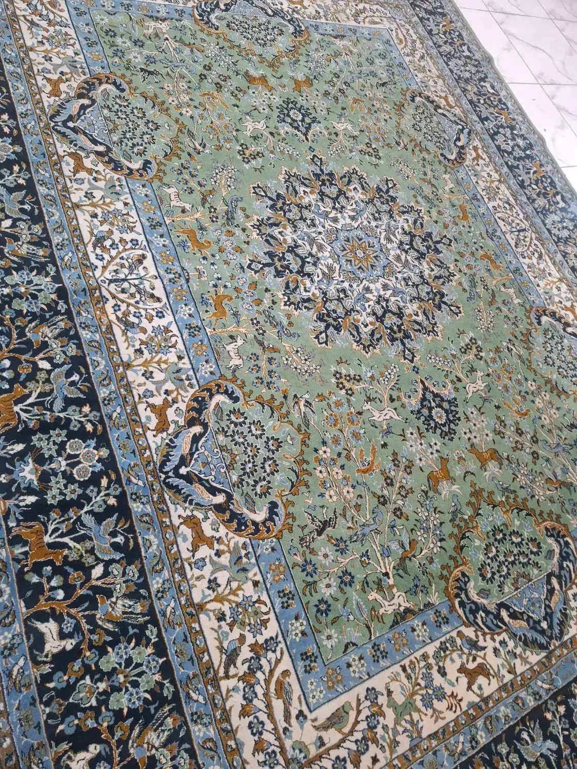 دو تخته فرش ۱۲ متری|فرش|لنجان, |دیوار