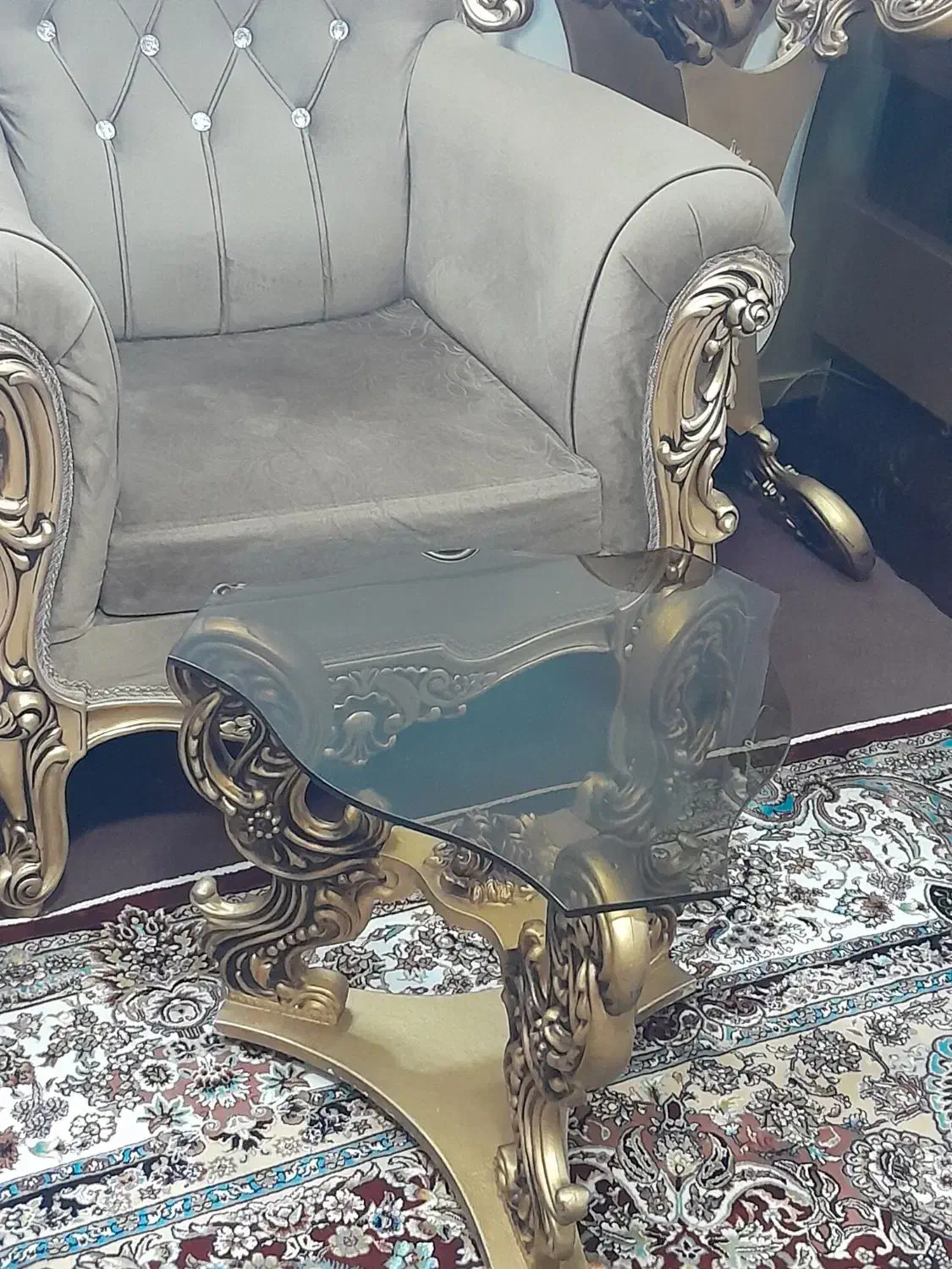 مبل سلطنتی ۹نفره|مبلمان خانگی و میز عسلی|اسلامشهر, مطهری|دیوار