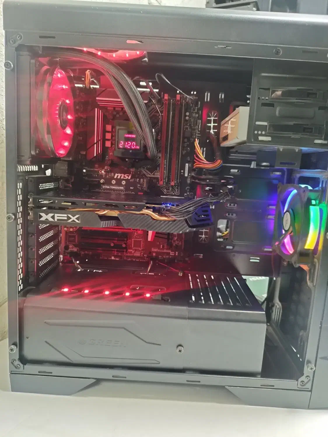 کیس گیمینگ z170 + 7700k + rx580 8G دارای ضمانت|رایانه رومیزی|تهران, شیخ هادی|دیوار