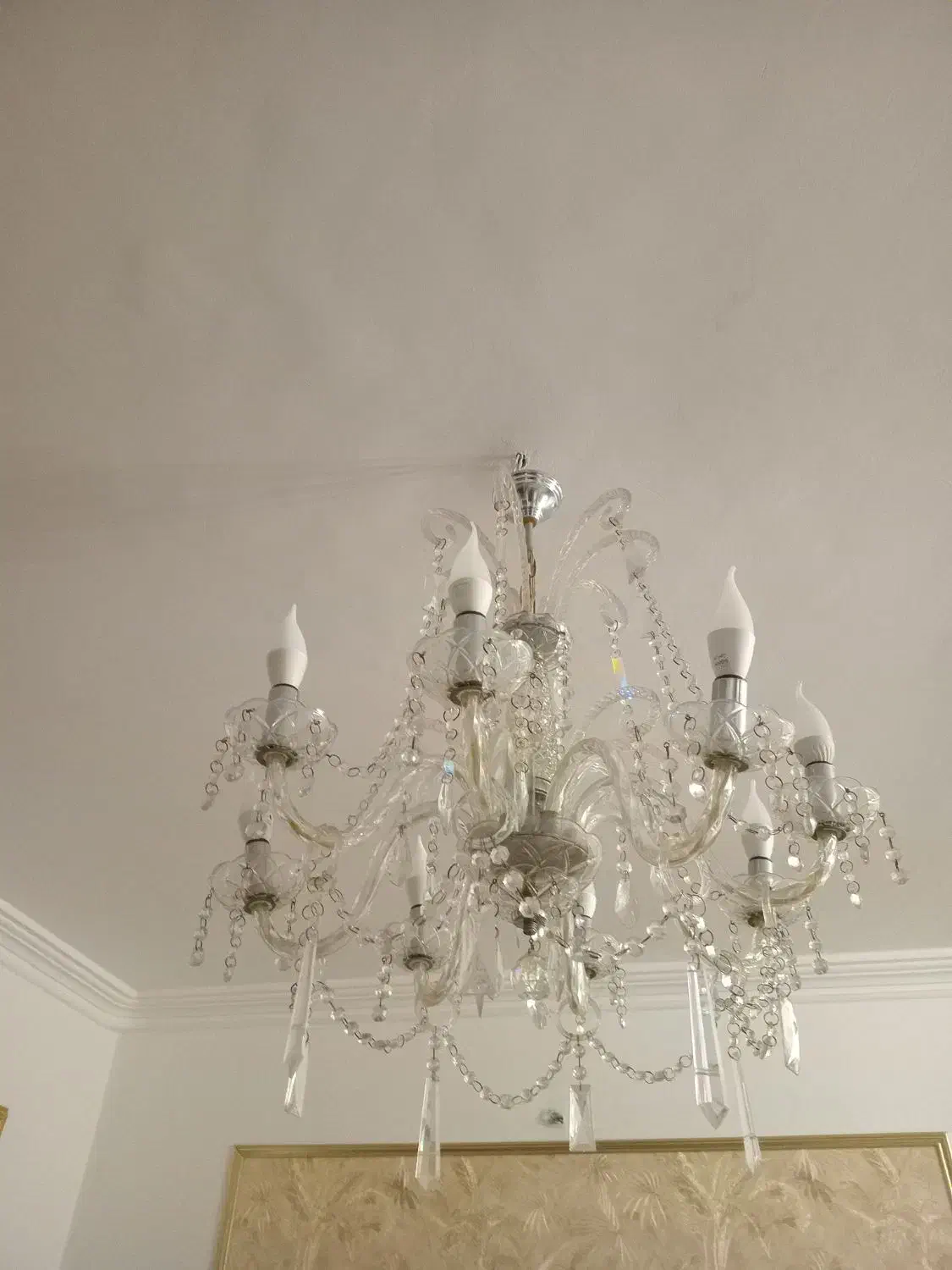 لوستر کریستالی|لوستر و چراغ آویز|رشت, سعدی (تختی)|دیوار