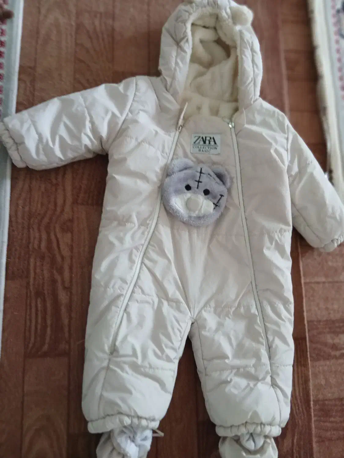 کاپشن سرهمی جواراب دارهمراه با کلاه نوزاد ۴۰۰|کفش و لباس بچه|کبودرآهنگ, |دیوار