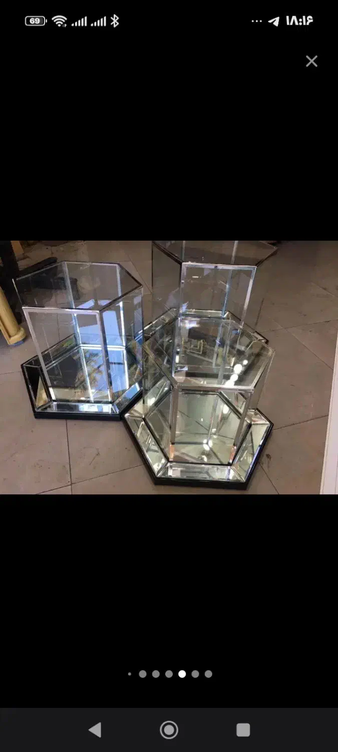 باکس شیشه ای بله برون شش ضلعی طلایی سیلور|صنایع دستی و سایر لوازم تزئینی|ری, دیلمان|دیوار