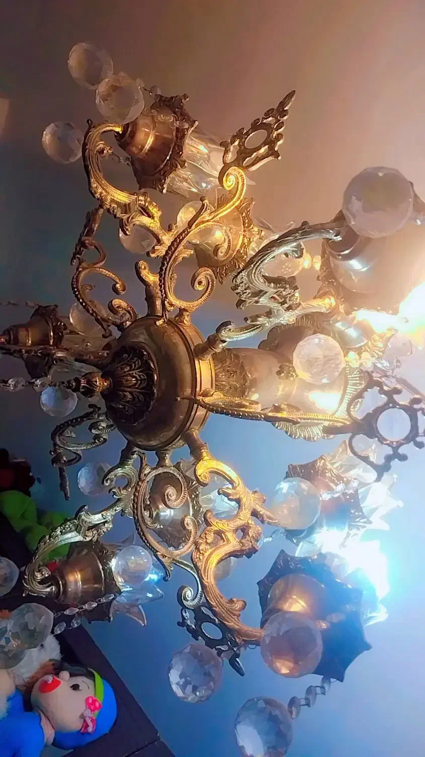 لوستر برنز۱۰شعله|لوستر و چراغ آویز|پاکدشت, حصار امیر|دیوار