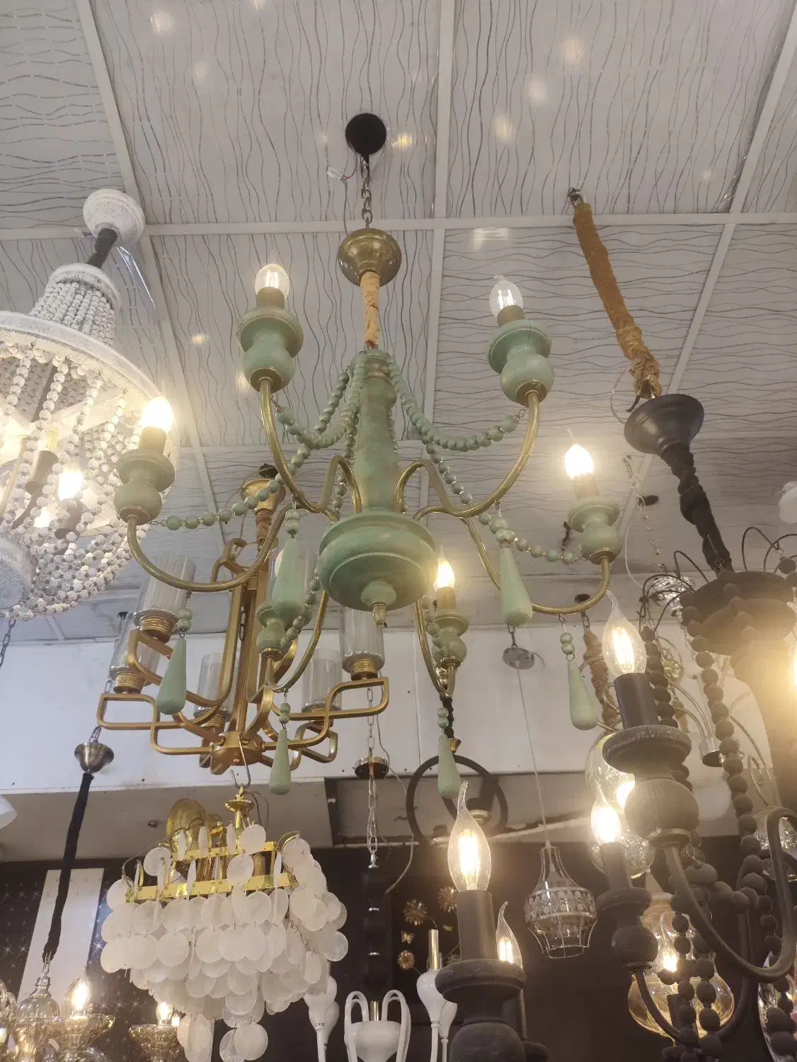 لوستر روشنایی|لوستر و چراغ آویز|تهران, مینابی|دیوار