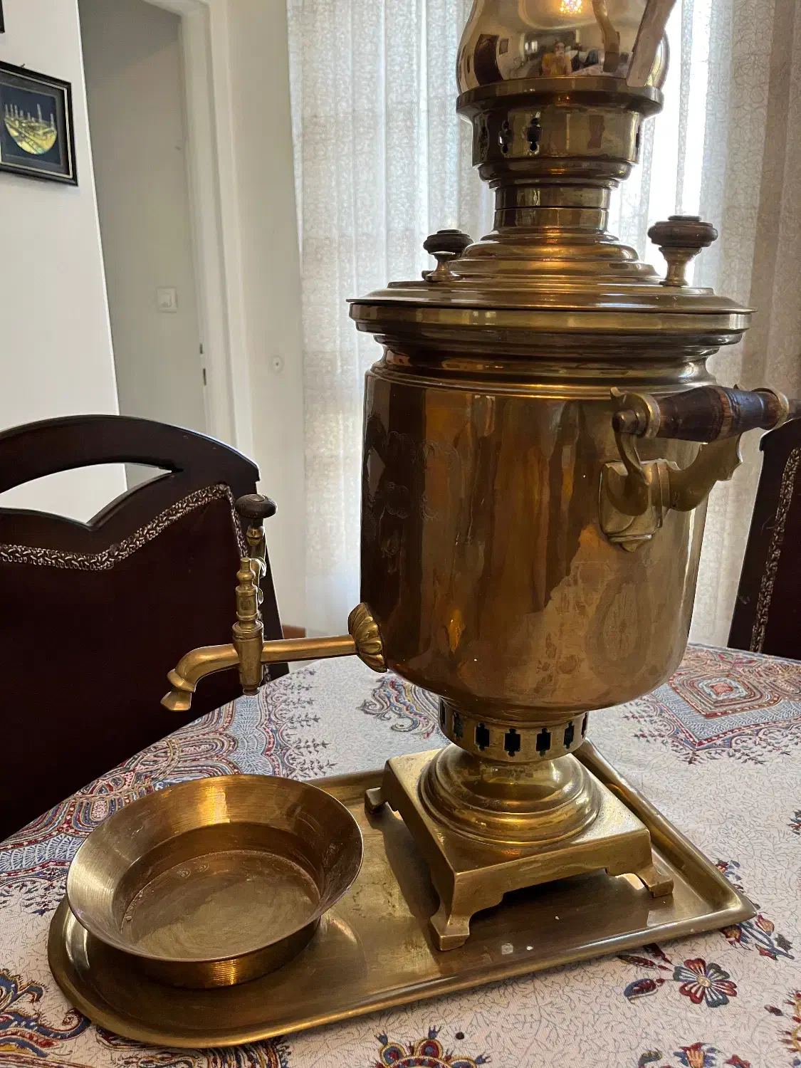 سماور عتیقه برنجی روس|صنایع دستی و سایر لوازم تزئینی|تهران, زرگنده|دیوار