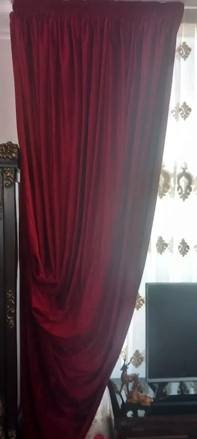 دوتادستک پرده مخمل درحدنو|پرده، رانر، رومیزی|گلبهار, شهر جدید گلبهار|دیوار