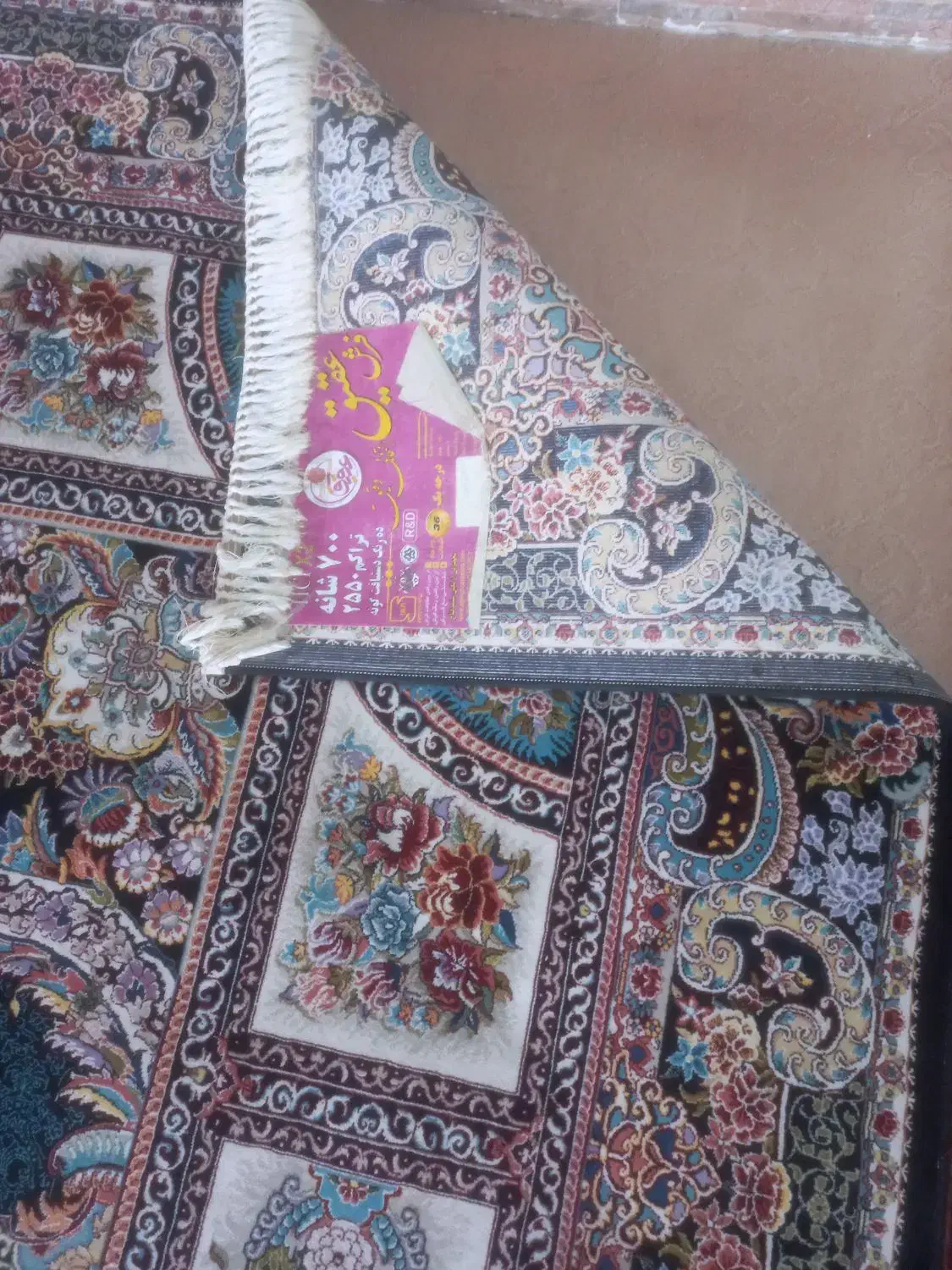 یک جفت فرش ۷۰۰شانه حوض نقره سرمه ای|فرش|ورامین, ورامین|دیوار