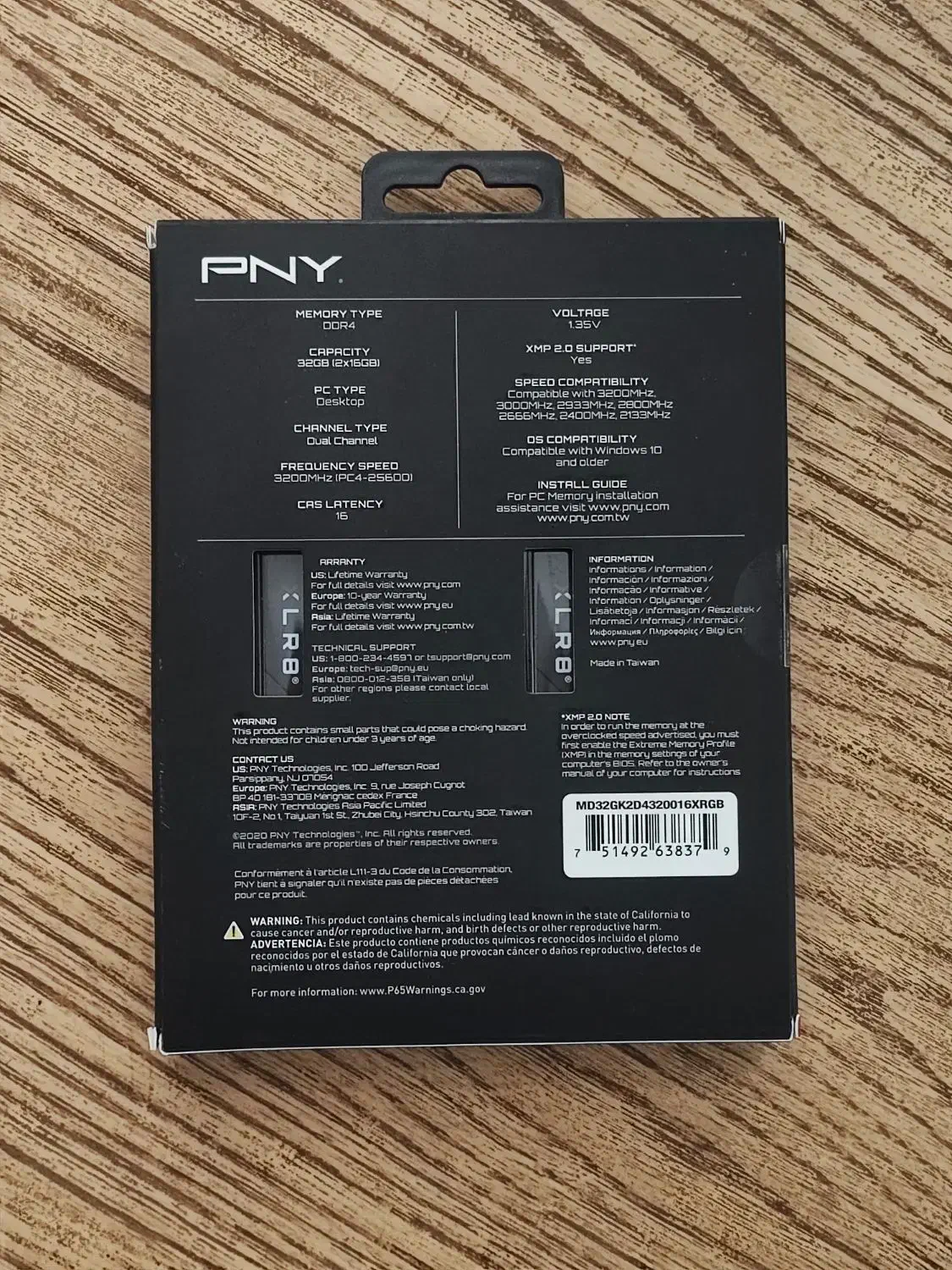 Ram PNY 32GB (16x2) DDR4 3200 MHz RGB رم 32|قطعات و لوازم جانبی رایانه|مشهد, گوهرشاد|دیوار