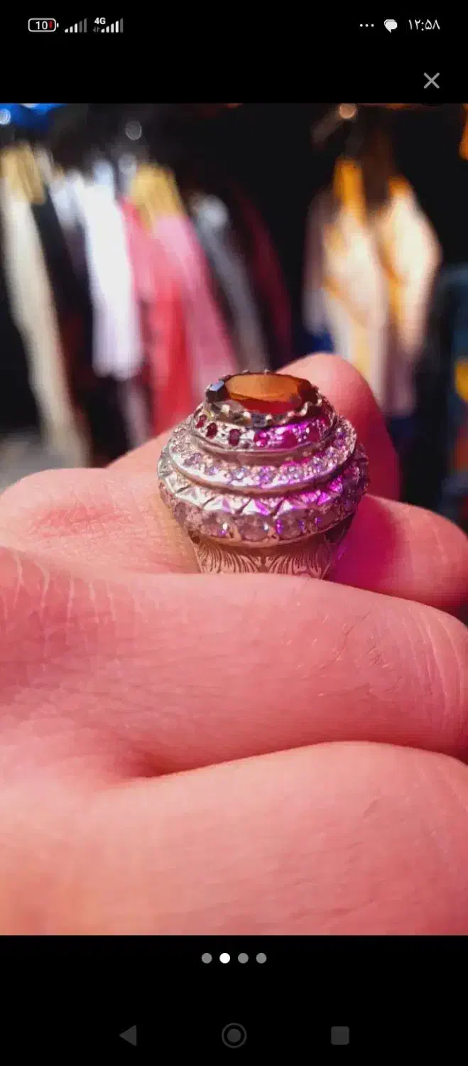 انگشتر نگین کاری شده|کلکسیون اشیاء عتیقه|مشهد, فرخد|دیوار