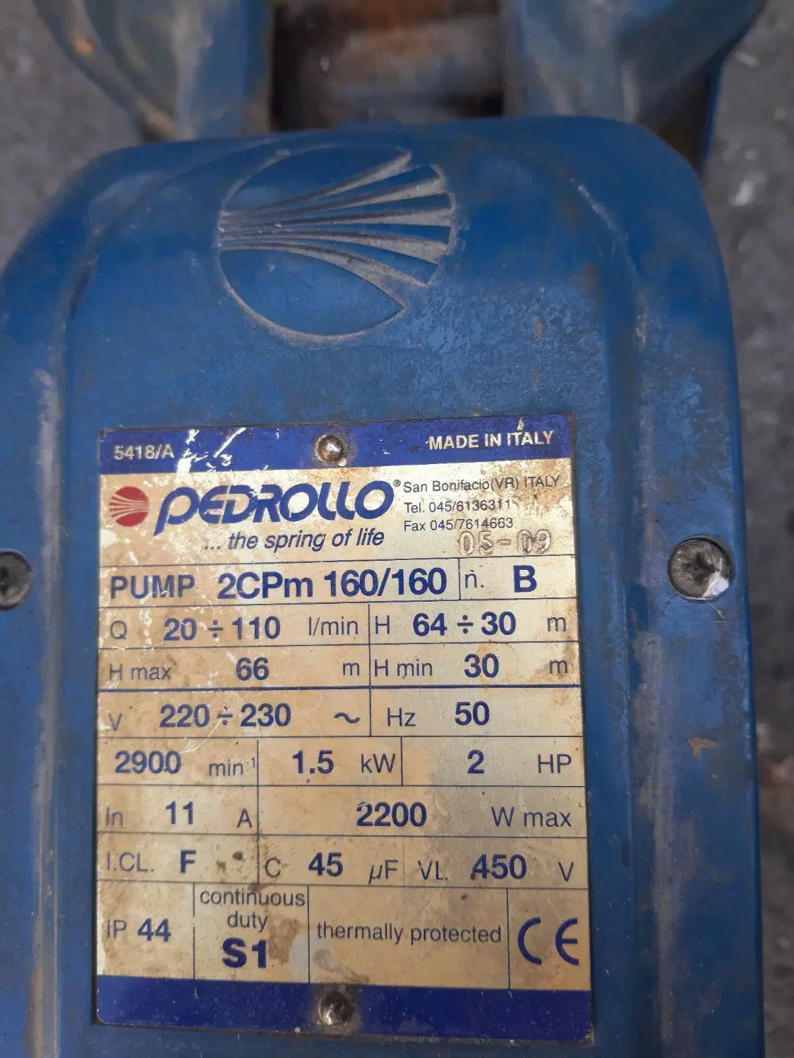 پمپ آب پدرولا 2 اسب سیم پیچ فابریک|مصالح و تجهیزات ساختمان|اهواز, پادادشهر|دیوار