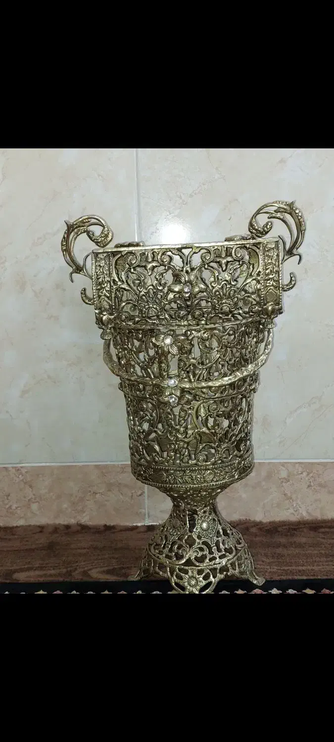 سطل وجادستمال برنز|صنایع دستی و سایر لوازم تزئینی|قم, نخودی|دیوار