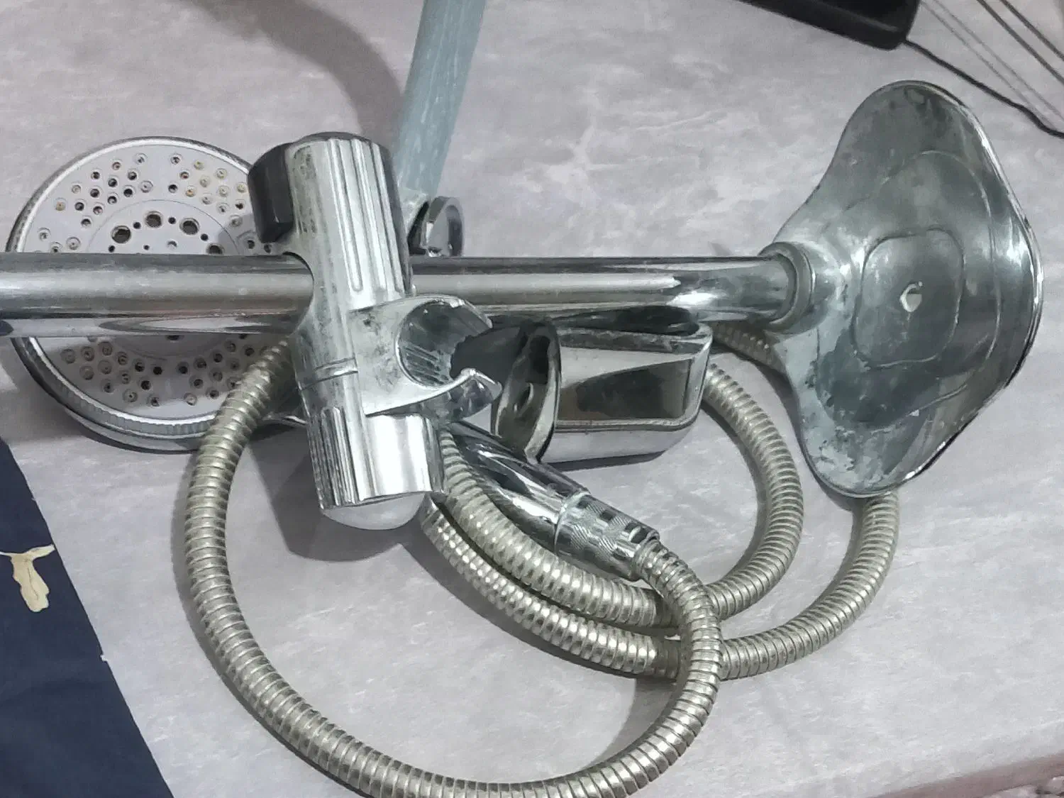 دوش حمام چند اصلی با شیلنگ استیل درجه یک|لوازم حمام|دورود, |دیوار