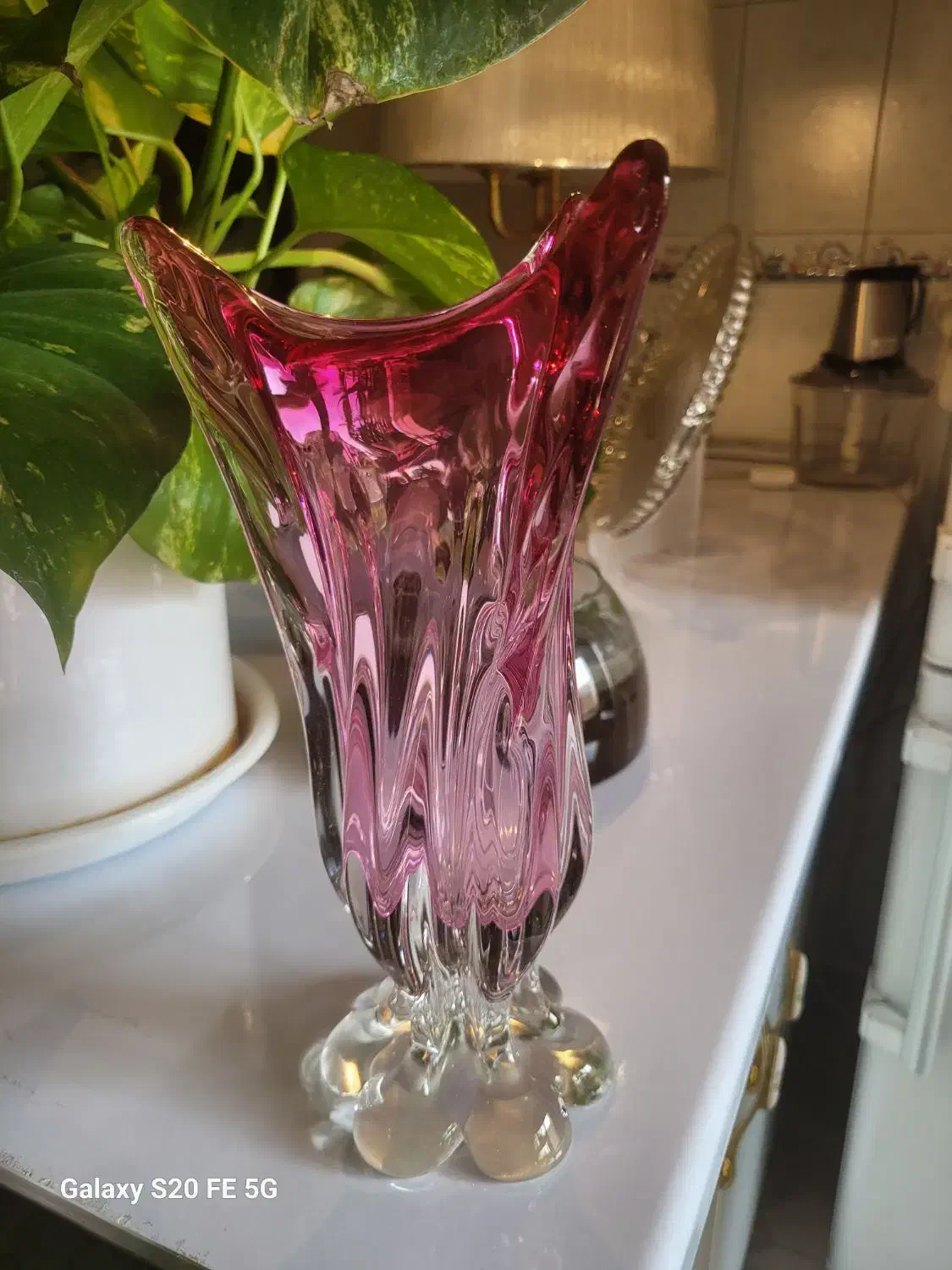 گلدان قدیمی کریستال اصل|کلکسیون اشیاء عتیقه|کرج, شهرک بنفشه|دیوار