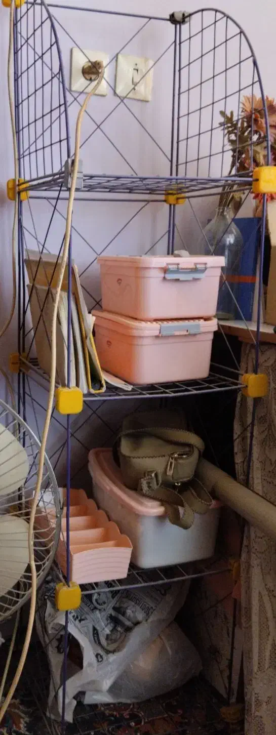 قفسه فلزی مشبک|کتابخانه، شلف، قفسههای دیواری|کرمانشاه, |دیوار