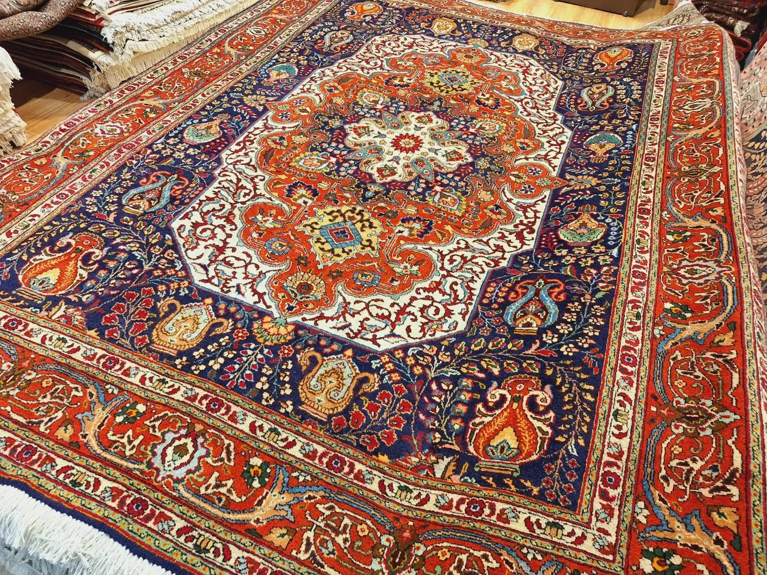 قالی ۹متری دستباف تبریز نقشه زیرخاکی|فرش|تهران, اکباتان|دیوار