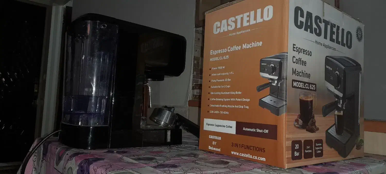 اسپرسوساز کاستلو 1500 وات در حد نو|سماور، چای‌ساز، قهوه‌ساز|کاشان, جمال آباد|دیوار