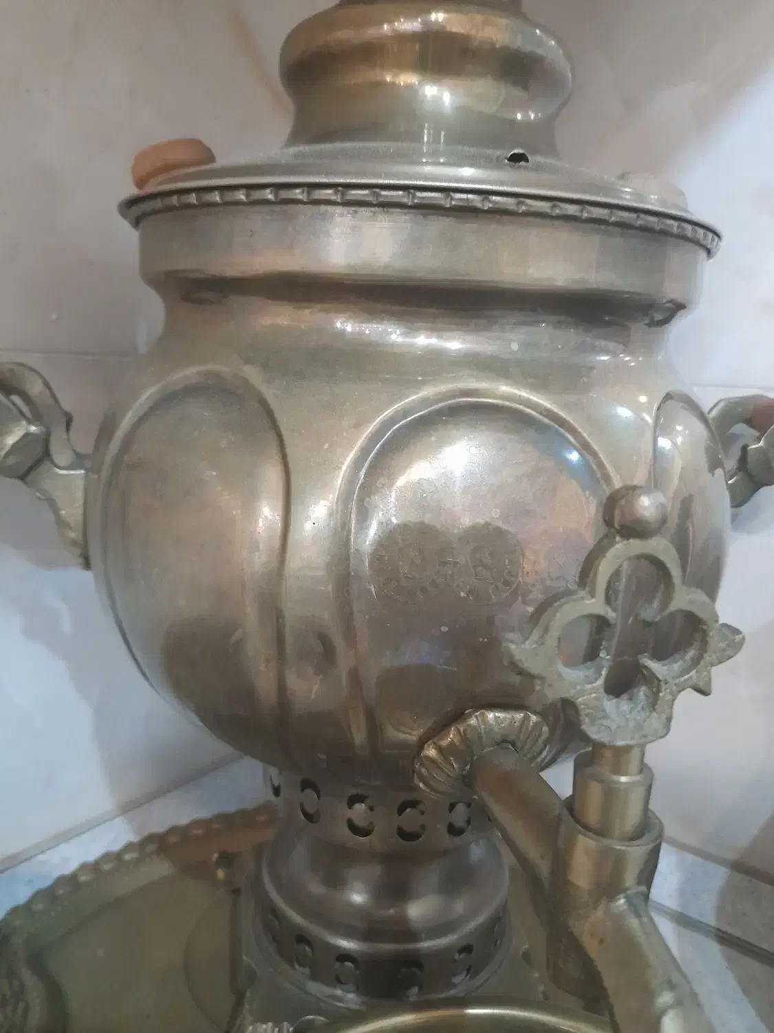 قوری و سماور مسی|قوری، کتری، قهوه‌ساز دستی|بومهن, |دیوار