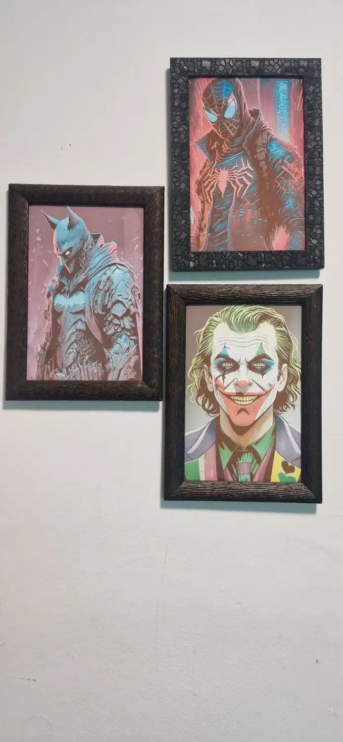 تابلو بتمن اسپایدرمن و جوکر|تابلو، نقاشی، عکس|پردیس, فاز ۳|دیوار