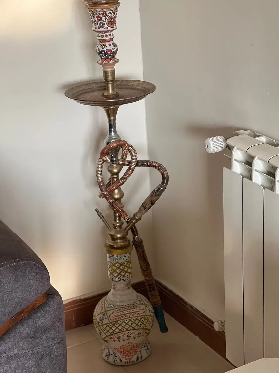 قلیان تنه برنجی سنگین|کلکسیون و سرگرمی|تهران, شهمیرزادی|دیوار